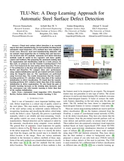 TLU-Net: A Deep Learning Approach for Automatic Steel Surface Defect
  Detection