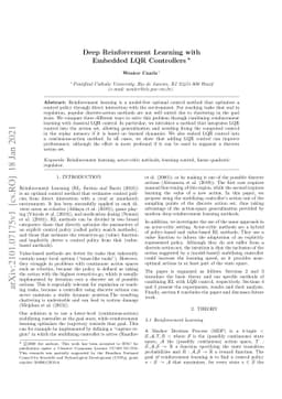 Deep Reinforcement Learning with Embedded LQR Controllers
