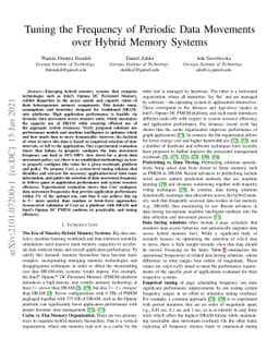 Tuning the Frequency of Periodic Data Movements over Hybrid Memory
  Systems