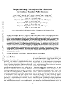 DeepGreen: Deep Learning of Green's Functions for Nonlinear Boundary
  Value Problems