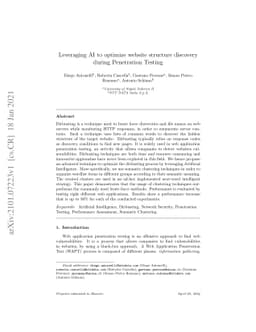 Leveraging AI to optimize website structure discovery during Penetration
  Testing