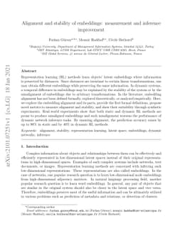Alignment and stability of embeddings: measurement and inference
  improvement