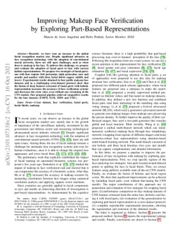 Improving Makeup Face Verification by Exploring Part-Based
  Representations
