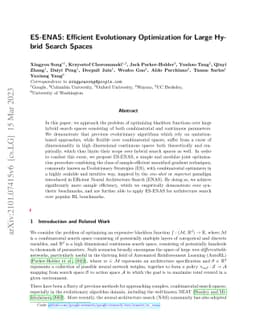 ES-ENAS: Efficient Evolutionary Optimization for Large Hybrid Search
  Spaces