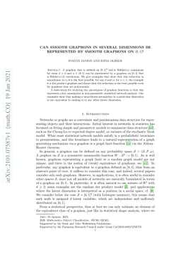 Can smooth graphons in several dimensions be represented by smooth
  graphons on $[0,1]$?