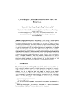 Chronological Citation Recommendation with Time Preference