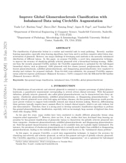 Improve Global Glomerulosclerosis Classification with Imbalanced Data
  using CircleMix Augmentation