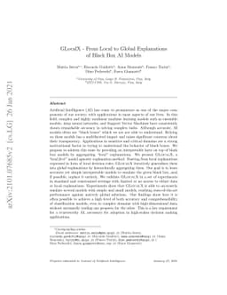 GLocalX -- From Local to Global Explanations of Black Box AI Models