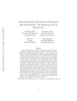 Out-of-distribution Prediction with Invariant Risk Minimization: The
  Limitation and An Effective Fix