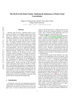 The Devils in the Point Clouds: Studying the Robustness of Point Cloud
  Convolutions