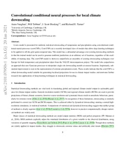 Convolutional conditional neural processes for local climate downscaling