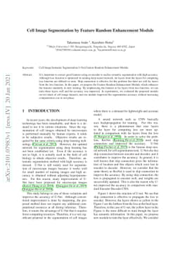 Cell image segmentation by Feature Random Enhancement Module