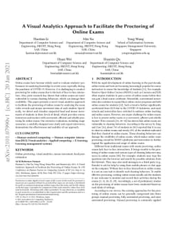 A Visual Analytics Approach to Facilitate the Proctoring of Online Exams