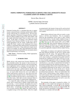 FedNS: Improving Federated Learning for collaborative image
  classification on mobile clients