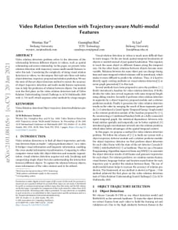 Video Relation Detection with Trajectory-aware Multi-modal Features