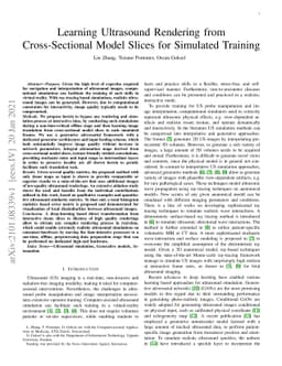 Learning Ultrasound Rendering from Cross-Sectional Model Slices for
  Simulated Training