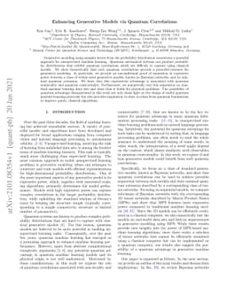 Enhancing Generative Models via Quantum Correlations