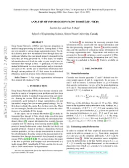 Analysis of Information Flow Through U-Nets