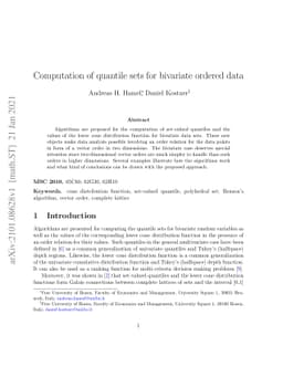 Computation of quantile sets for bivariate data