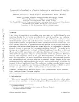 An empirical evaluation of active inference in multi-armed bandits