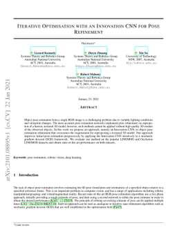 Iterative Optimisation with an Innovation CNN for Pose Refinement