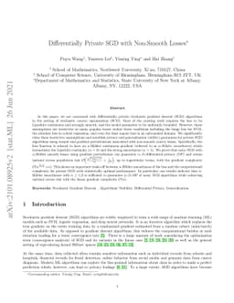 Differentially Private SGD with Non-Smooth Losses