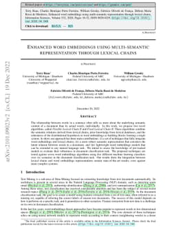 Enhanced word embeddings using multi-semantic representation through
  lexical chains
