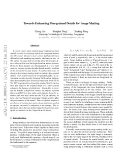 Towards Enhancing Fine-grained Details for Image Matting