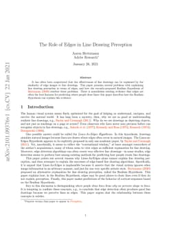 The Role of Edges in Line Drawing Perception