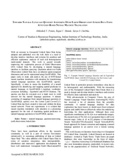 Towards Natural Language Question Answering over Earth Observation
  Linked Data using Attention-based Neural Machine Translation
