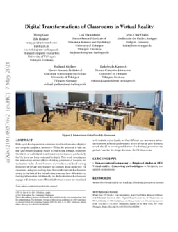 Digital Transformations of Classrooms in Virtual Reality