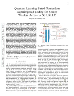 Quantum Learning Based Nonrandom Superimposed Coding for Secure Wireless
  Access in 5G URLLC