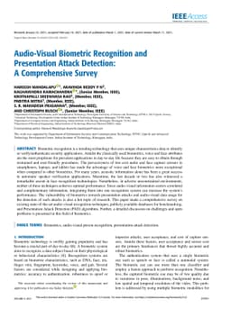 Audio-Visual Biometric Recognition and Presentation Attack Detection: A
  Comprehensive Survey