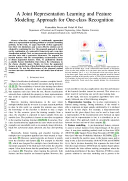 A Joint Representation Learning and Feature Modeling Approach for
  One-class Recognition