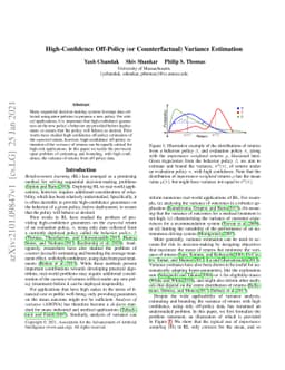 High-Confidence Off-Policy (or Counterfactual) Variance Estimation