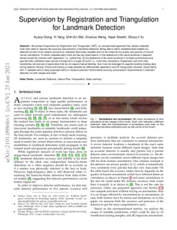 Supervision by Registration and Triangulation for Landmark Detection