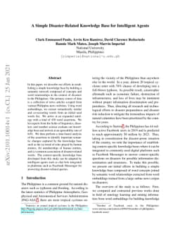 A Simple Disaster-Related Knowledge Base for Intelligent Agents