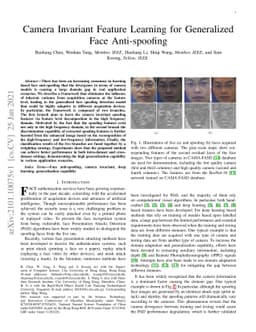 Camera Invariant Feature Learning for Generalized Face Anti-spoofing
