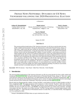 Fringe News Networks: Dynamics of US News Viewership following the 2020
  Presidential Election