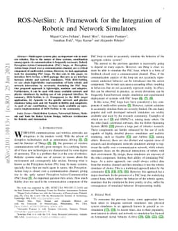 ROS-NetSim: A Framework for the Integration of Robotic and Network
  Simulators