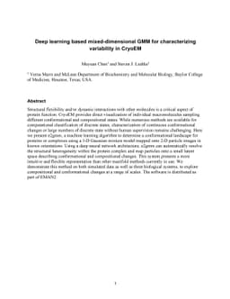 Deep learning based mixed-dimensional GMM for characterizing variability
  in CryoEM
