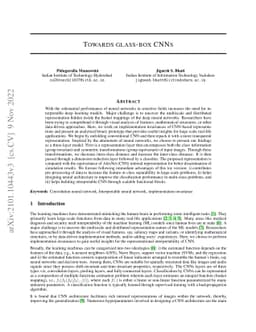 Towards glass-box CNNs