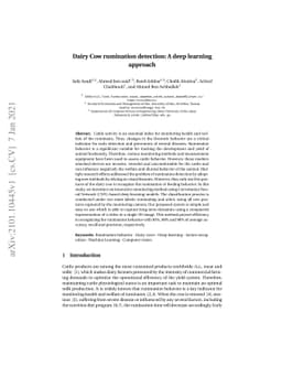 Dairy Cow rumination detection: A deep learning approach