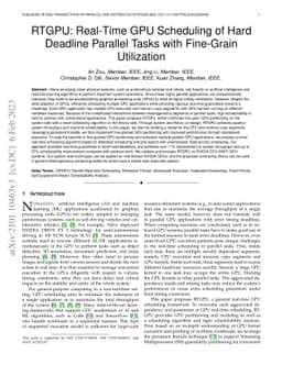 RTGPU: Real-Time GPU Scheduling of Hard Deadline Parallel Tasks with
  Fine-Grain Utilization