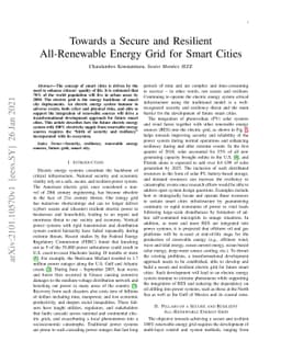 Towards a Secure and Resilient All-Renewable Energy Grid for Smart
  Cities