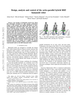 Design, analysis and control of the series-parallel hybrid RH5 humanoid
  robot