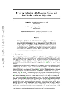 Hyper-optimization with Gaussian Process and Differential Evolution
  Algorithm