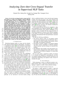 Analyzing Zero-shot Cross-lingual Transfer in Supervised NLP Tasks