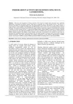 Indoor Group Activity Recognition using Multi-Layered HMMs