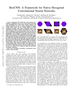 HexCNN: A Framework for Native Hexagonal Convolutional Neural Networks